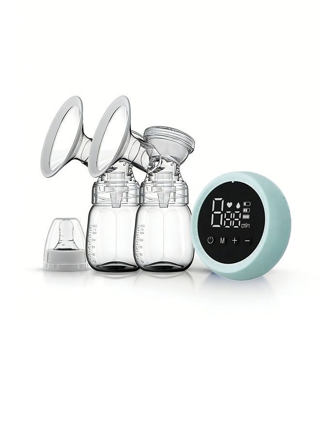 Bukela Electric Breast Pump, Breast Pump Electric Breastfeeding Pump 3 Modes 10 Levels Dual Rechargeable Nursing Double Breast Milk Pump Massage with Touchscreen LED - Image 1