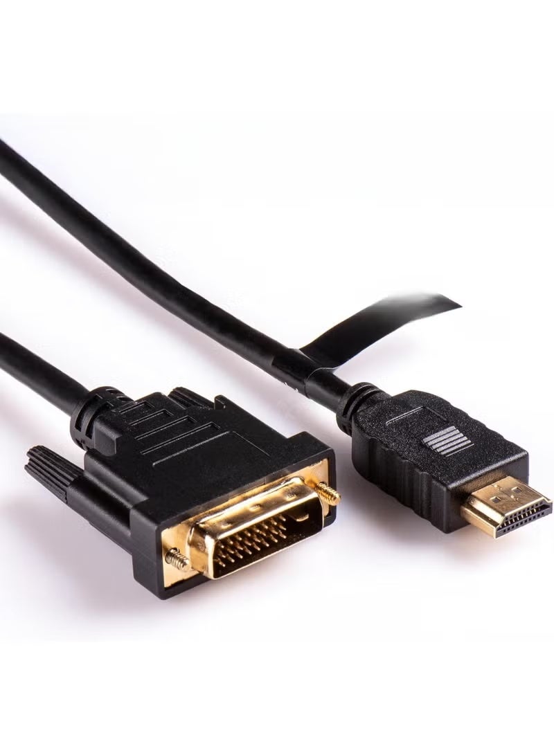 HDMI to DVI-D Adapter Cable 3m, Gold-Plated Digital Video Cable 24+1 to 19 Pin for Monitors, TVs, Projectors, Full HD Display Connection