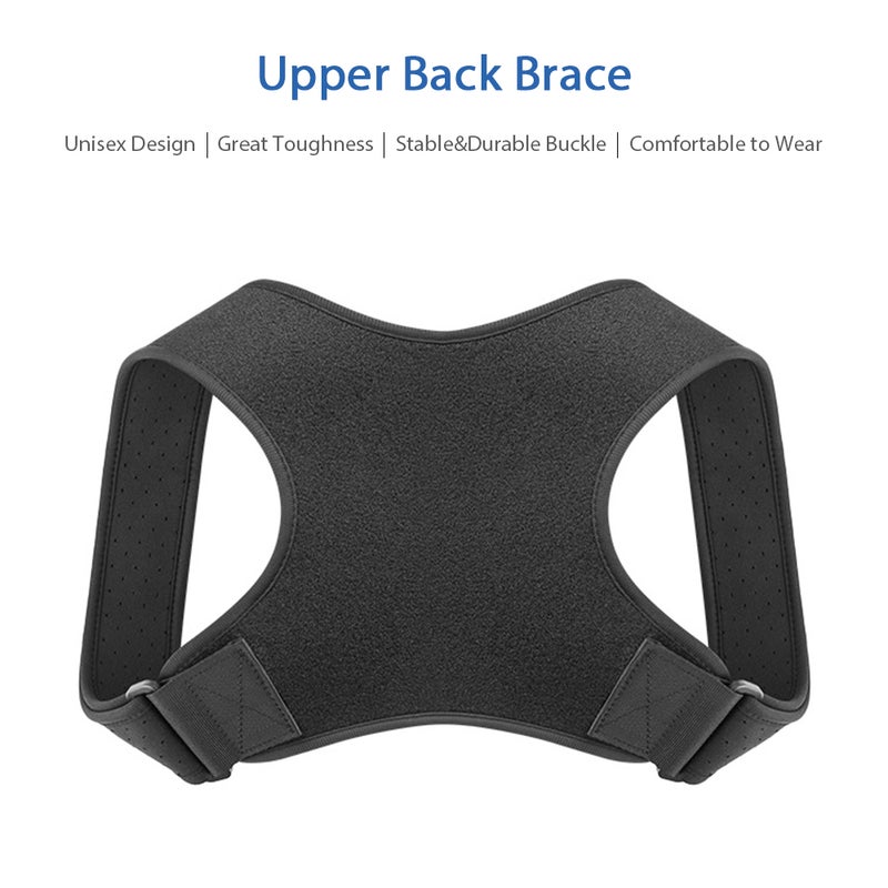 Unisex Posture Corrector Upper Back Brace Relieve Pains on Back Shoulders Neck Adjustable Chest Size Invisible under Clothes - Image 2