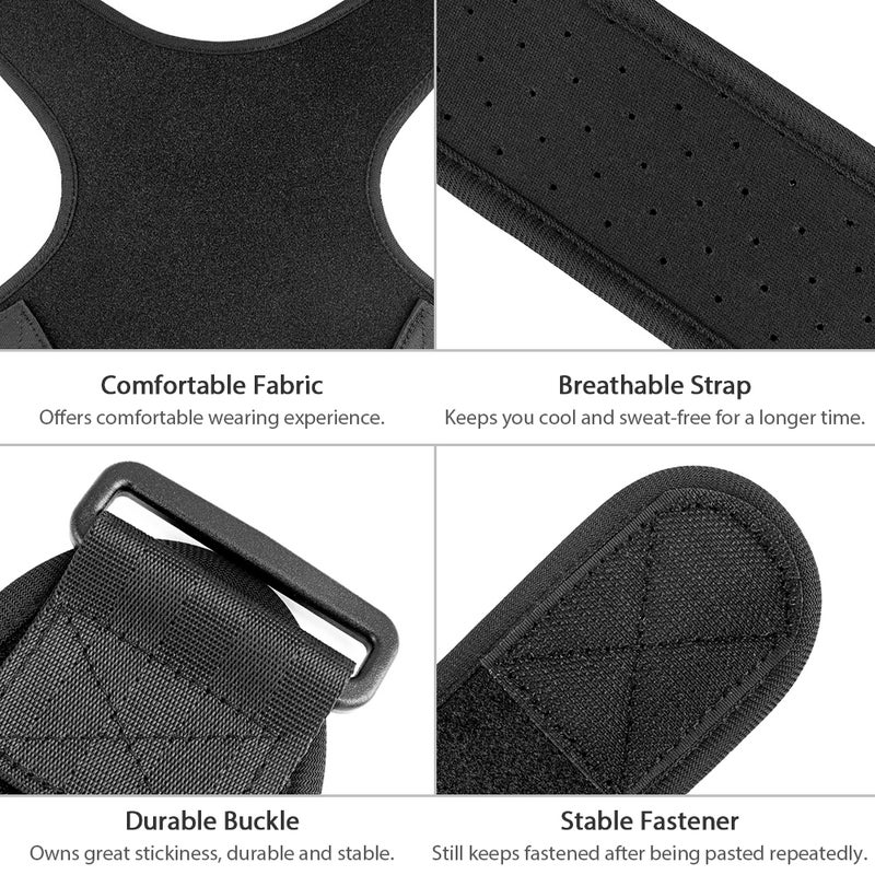 Unisex Posture Corrector Upper Back Brace Relieve Pains on Back Shoulders Neck Adjustable Chest Size Invisible under Clothes - Image 3