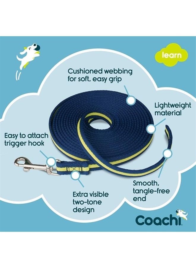 The Company of Animals Company of Animals Coachi Training Line 5m, Safe Training Outdoors, Recall Training, Dog & Puppy Socialisation, Lightweight, Soft to Hold, Suitable for Small & Medium Dogs & Puppies,Navy and Lime  - Image 4