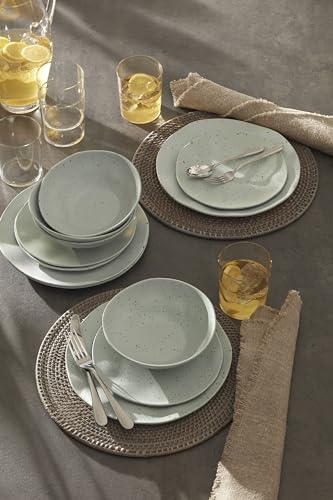 Oneida 895952 Terrazzo Melamine Mint 12 Piece Dinnerware Set, Lightweight Melamine Material - Image 5