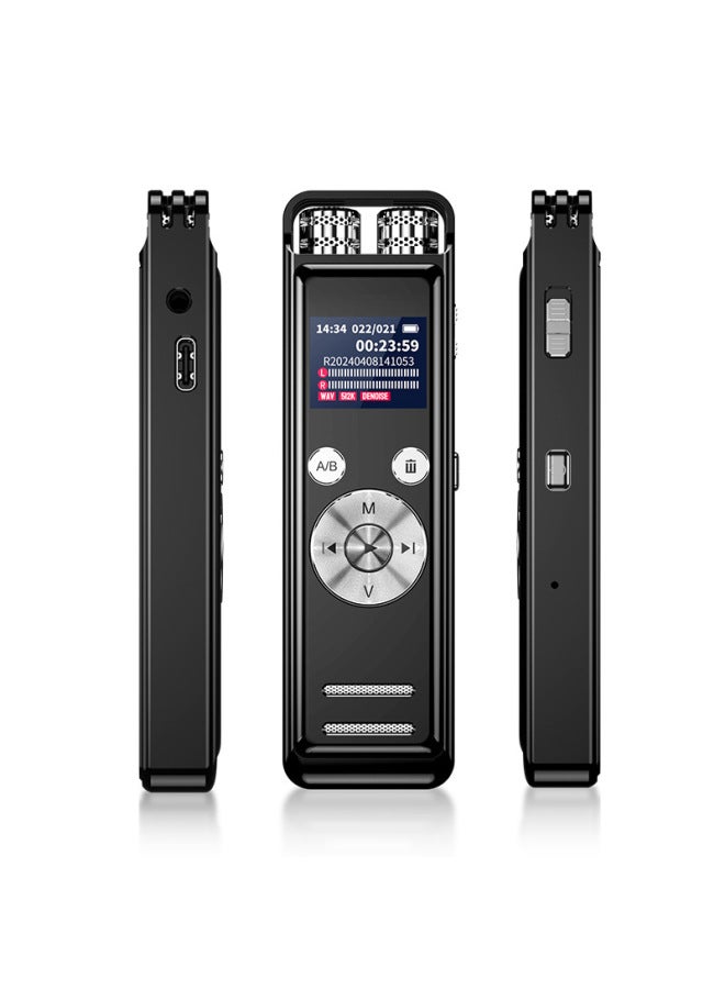 Recording Pen Mp3 Color Screen HD Noise Reduction Students In Class Portable Business Meeting Recorder-Color:Black-Capacity:64GB - Image 5