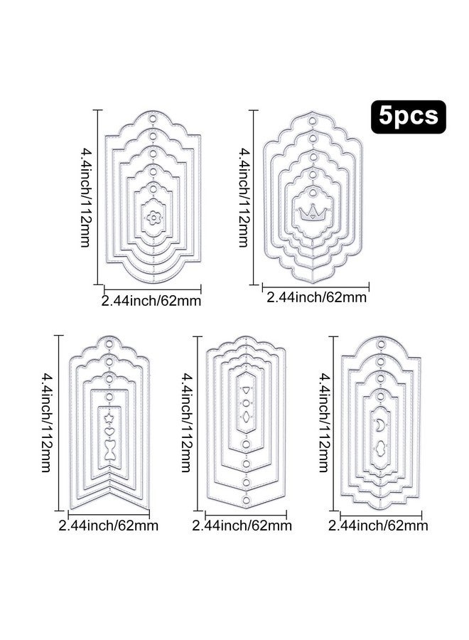 ORIGACH 5 Set 36 Pcs Bookmark Metal Cutting Dies Tag Die Cuts Embossing Stencils Scrapbooking Tool For Diy Card Scrapbooking - Image 3