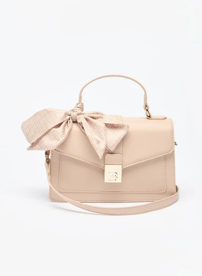 فلورا بيلا من شو إكسبرس Solid Satchel Bag with Adjustable Strap and Magnetic Closure