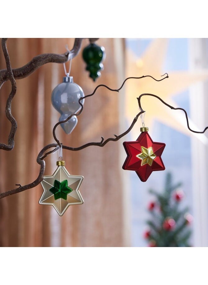 Generic VINTERFINT Hanging decoration, glass flower/mixed colours 2pack  - Image 2