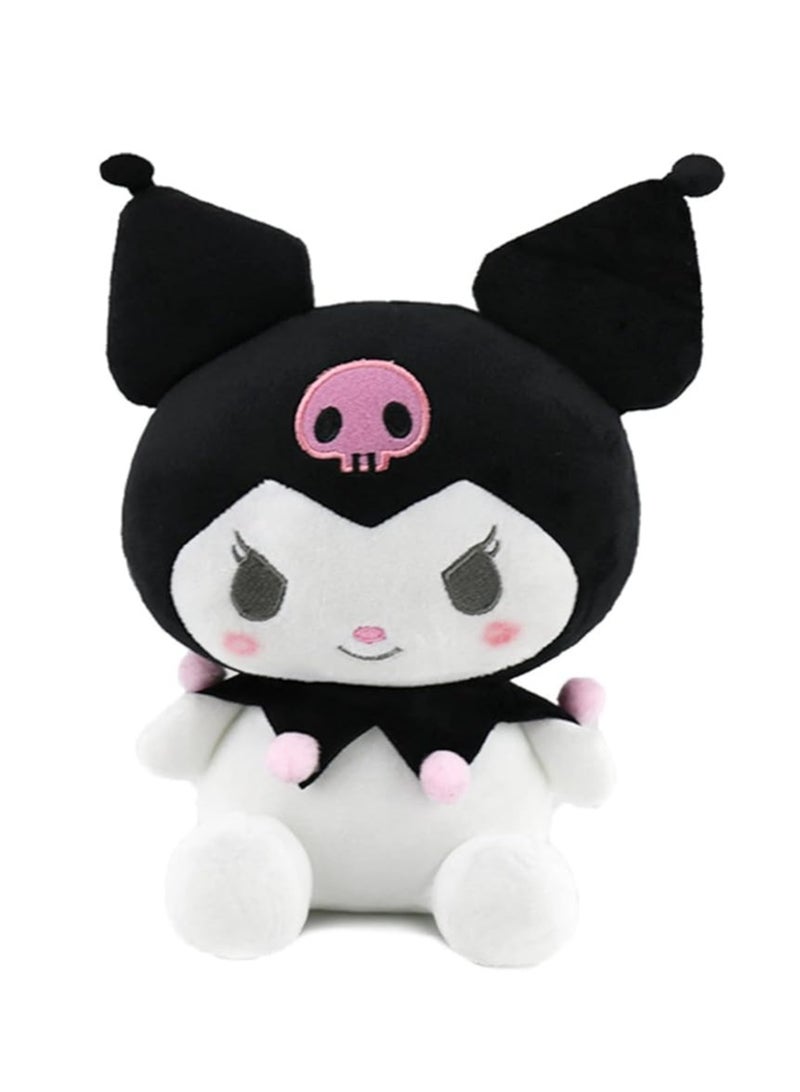 general Cute Plush Cat Toy, Soft Kulomi Plush Doll, Birthday Gift for Girl Fans (Black & White) - Image 1