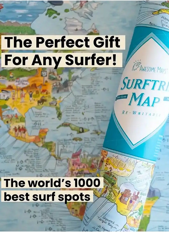 Awesome Maps Awesome Maps - Surftrip Map Poster - 97.5x56cm  - Image 1