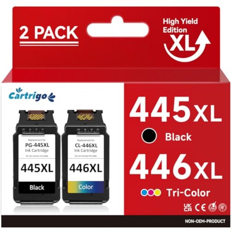 خرطوشة حبر 445 446 لطابعات Canon PG-445XL وCL-446XL وPg445 وCl446 لطابعات Ip2840 Mg2440 Mg2540 Mg2940 - Image 1