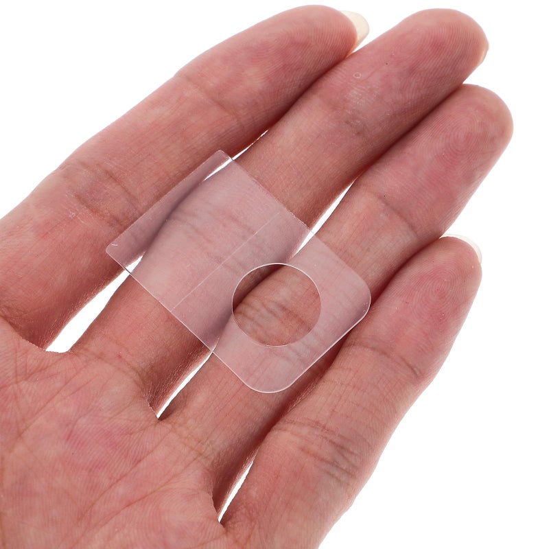 500pcs Clear Plastic Hanging Tabs 23x32x0 3mm Self Adhesive Slot Hole Tags For Retail Display - Image 5