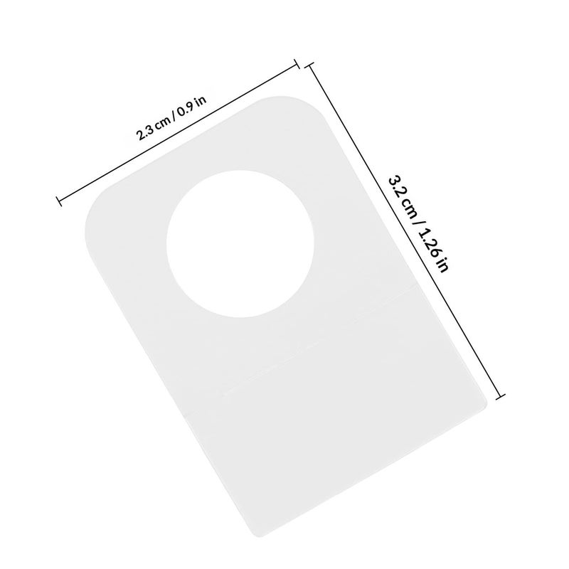 500pcs Clear Plastic Hanging Tabs 23x32x0 3mm Self Adhesive Slot Hole Tags For Retail Display - Image 4