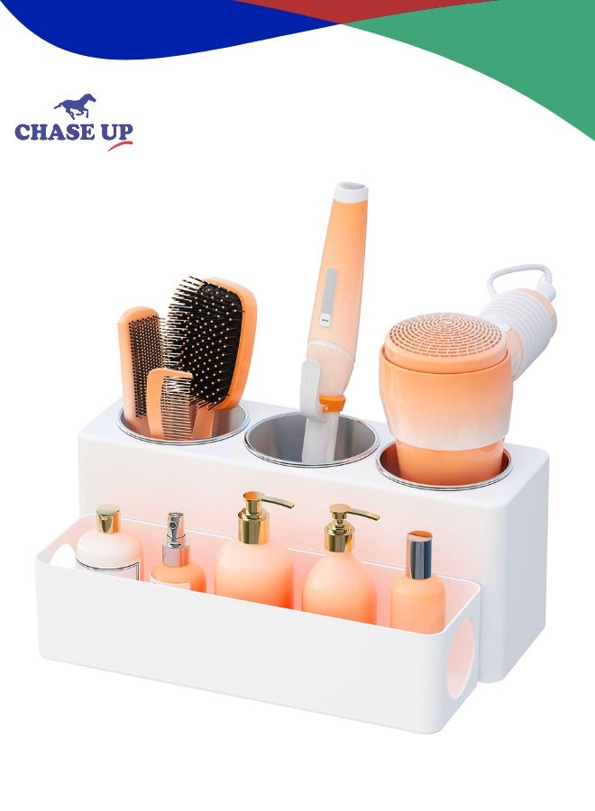 Chase Up Hair Tool Organizer, Hair Blow Dryer Holder Countertop, Removable Acrylic Hair Brush Storage Stand for Curling Iron/Hair Styling Tools/Makeup Accessories in Bathroom, Vanity, Kitchen - Image 1
