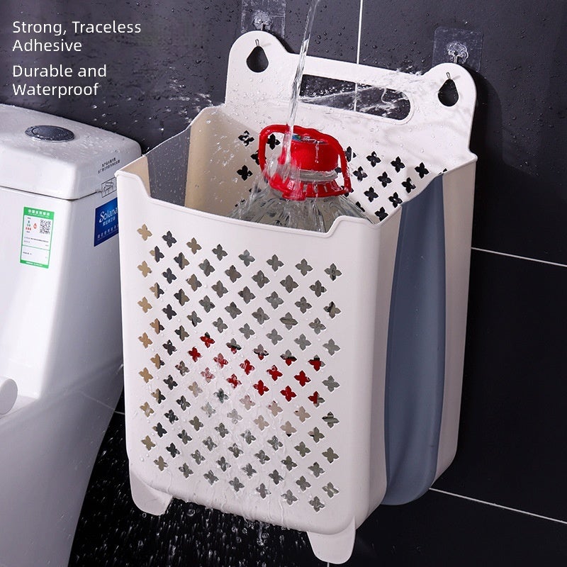 Premium Foldable Wall-Mounted Laundry Basket for Bathroom Storage - Image 5