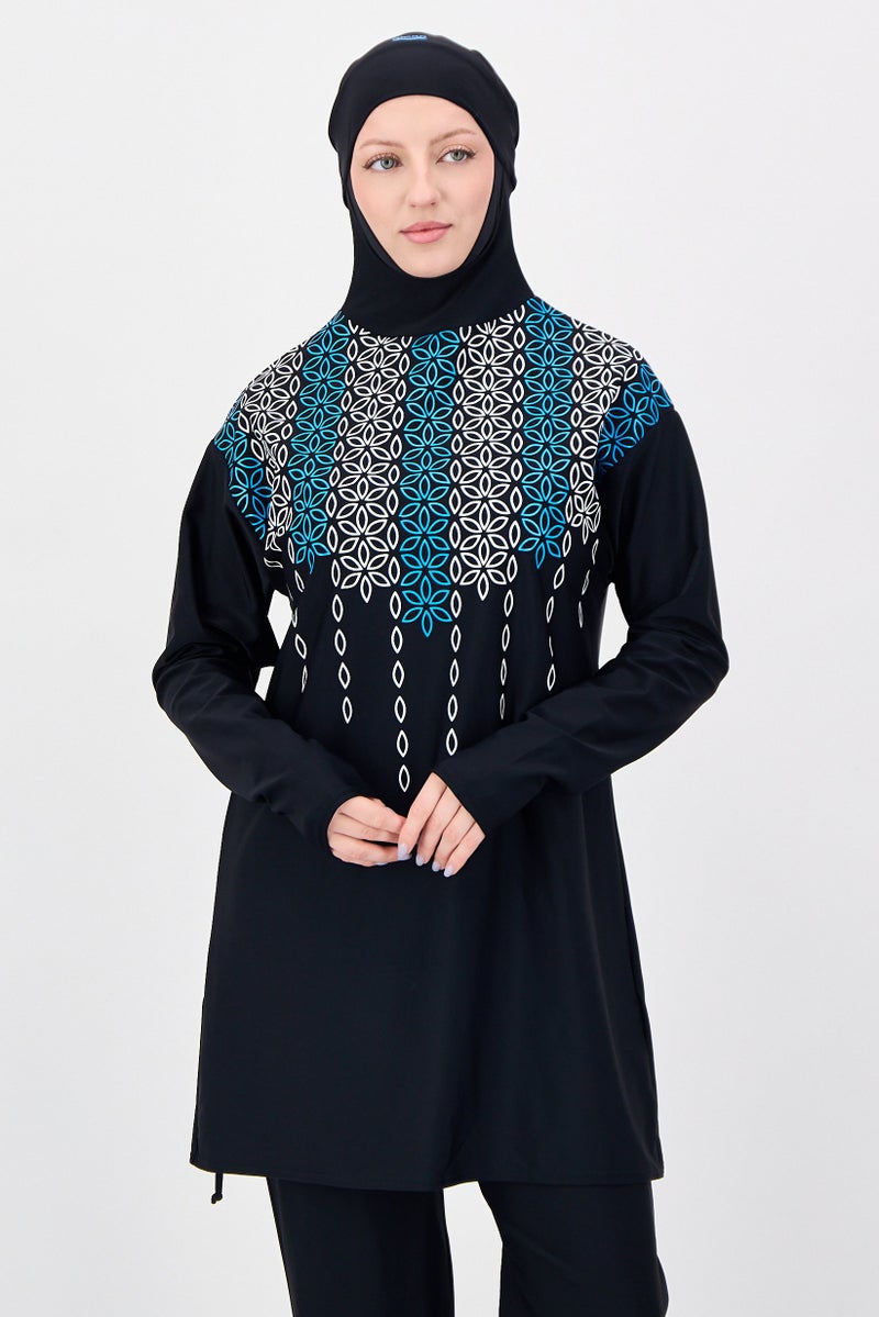 arena Women 2 Pieces Brand Logo Top And Bottom Swimsuit, Black - Image 2