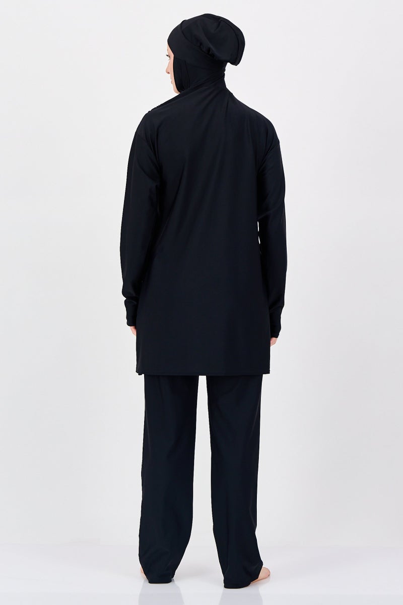 arena Women 2 Pieces Brand Logo Top And Bottom Swimsuit, Black - Image 4