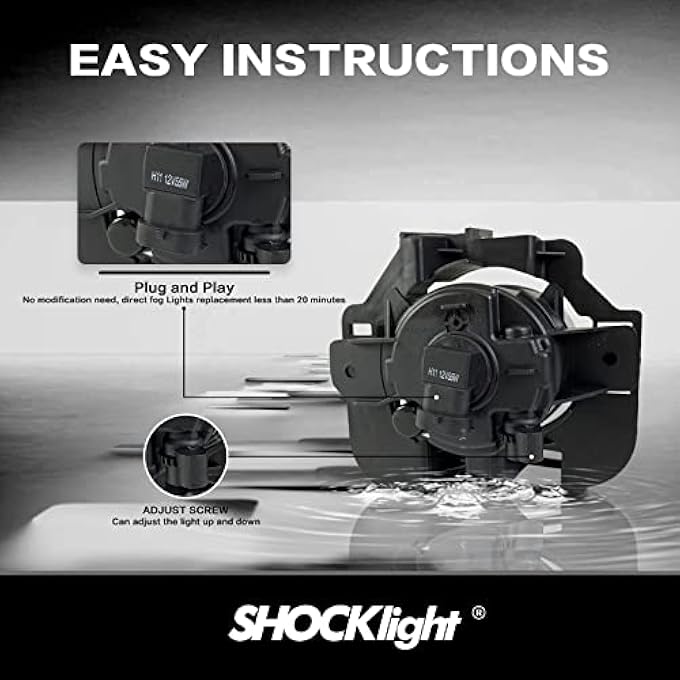 Shocklight Fog Lights Compatible With 20072009 Nissan Altima 4Dr Sedan Fog Lamps Assembly With Wiring Harness And Switch - Image 3