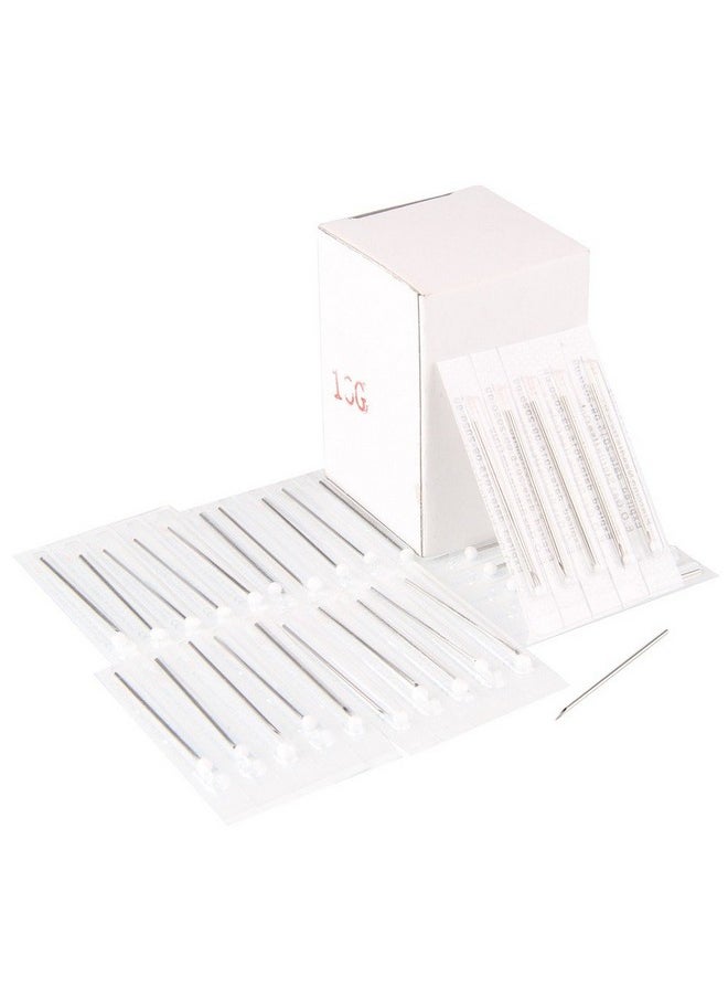 Beauty7 - Sterilized Surgical Steel Piercing Needles Body Ear Navel Nipple Piercing 50Pcs (8G) - Image 1