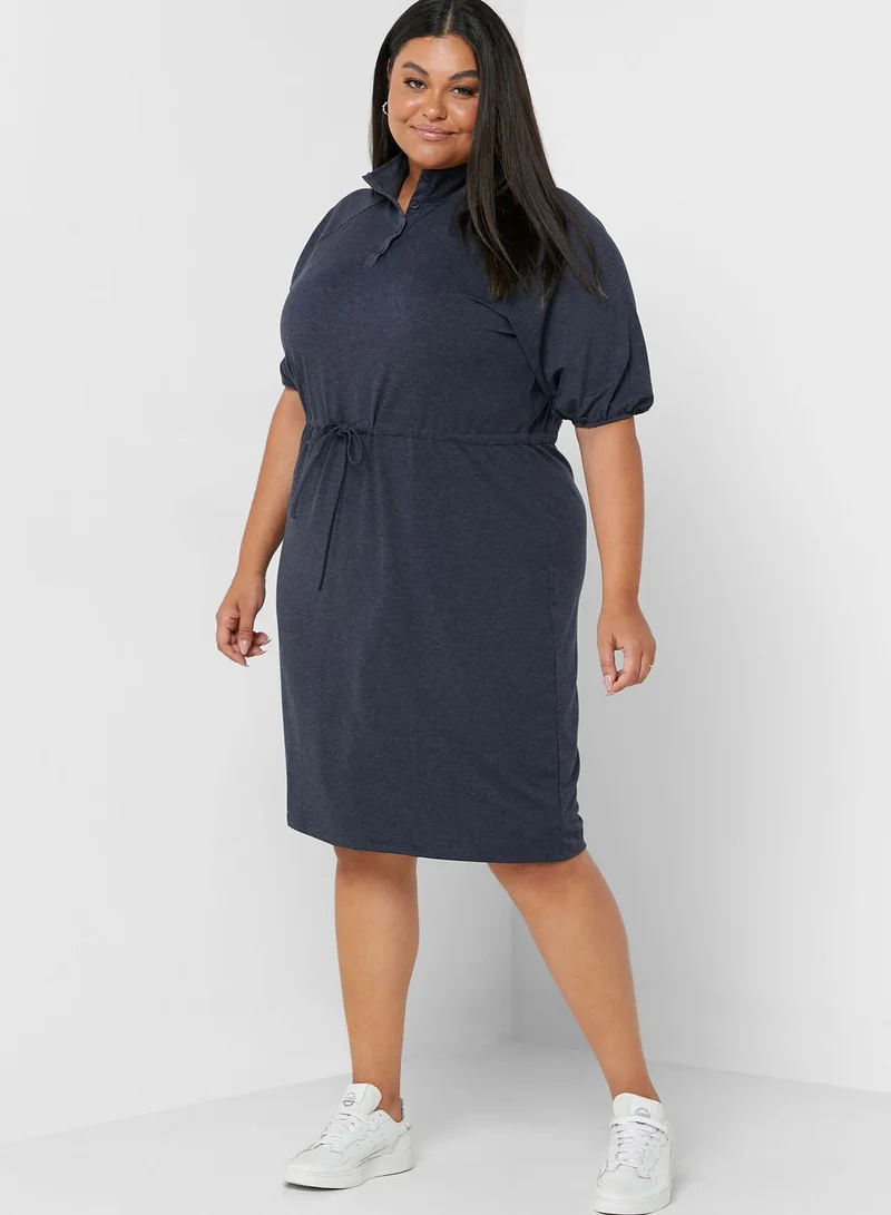 Only Carmakoma Collared Knit Dress