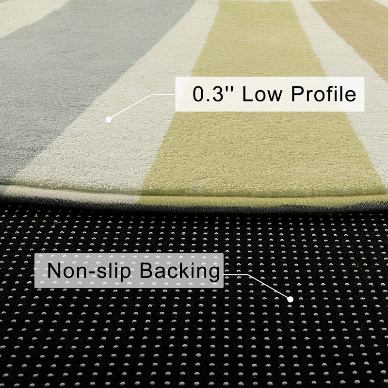 STARUIA Boho Sun Round Area Rug for Living Room, 6 Ft Washable Nursery Rug for Playroom, Colorful Circle Rugs for Kids Bedroom, Non-Slip Circluar Carpet Soft Large Kid Rug for Classroom Dorm - Image 4