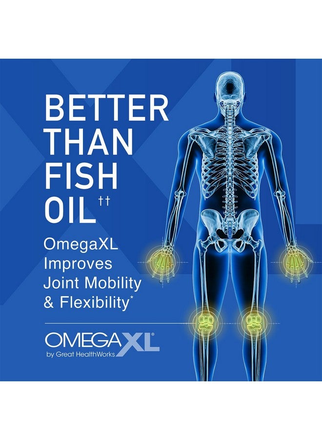 OmegaXL Joint Support Supplement - 60 Softgels & VitaminXL D3 High Potency Daily Vitamin D 5000 IU 125mcg Immune Support Supplement (30 Softgels) - 2 Pack