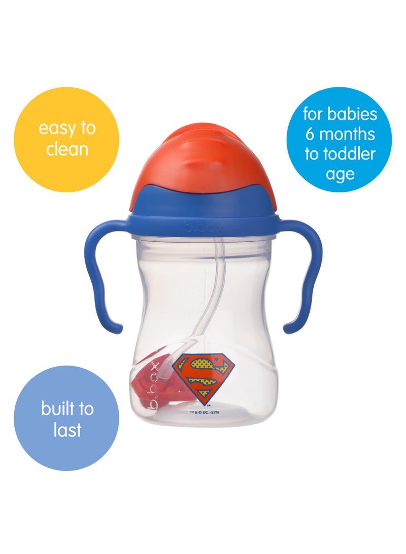 b.box Superman Sippy Cup with Weighted Straw, Leak-Proof Toddler Training Cup, Easy Grip Handles, BPA Free, Baby Transition Cup - Image 4