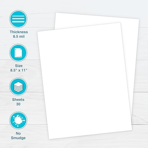 Printworks Gloss Photo Paper for Use with Inkjet Printers Heavyweight 85 mil 85 x 11 30 Sheets 00470 White - Image 3