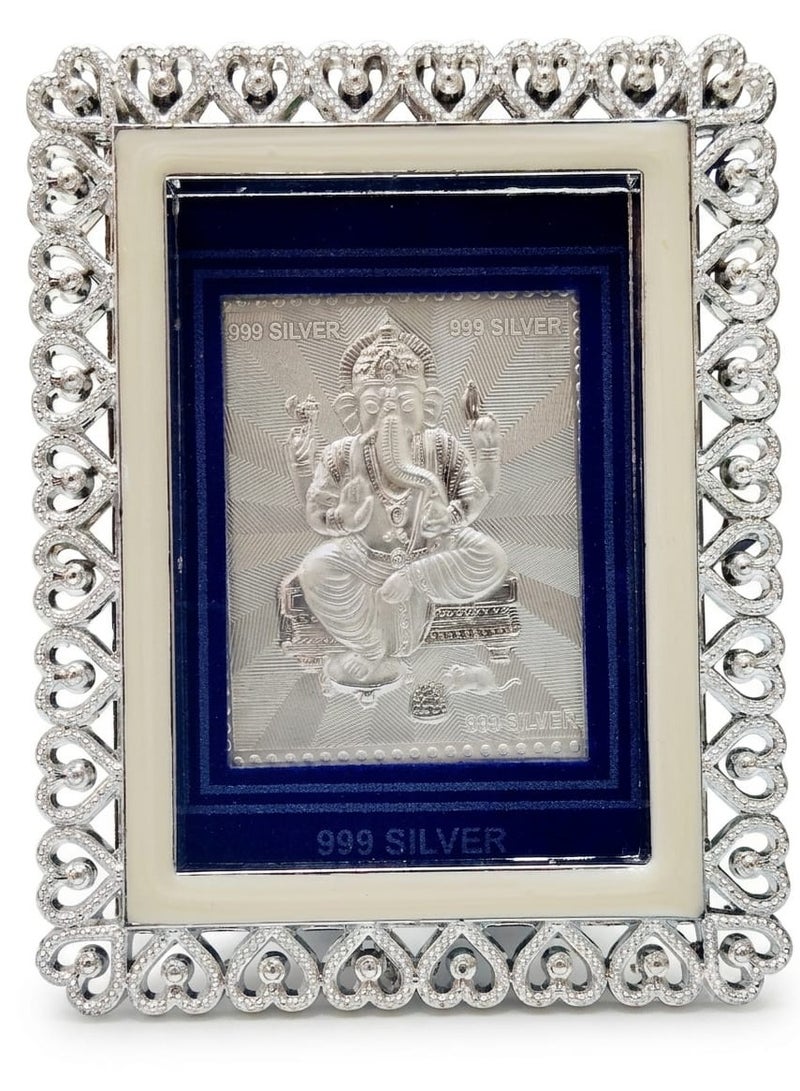 KHUSHBOO JEWELS 999 SILVER FRAME GANESHA 3*4 - Image 1