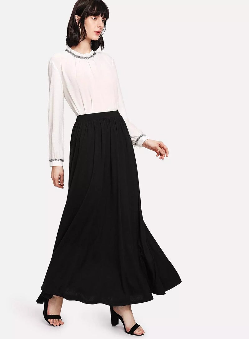 Full Length Solid Skirt - Image 3