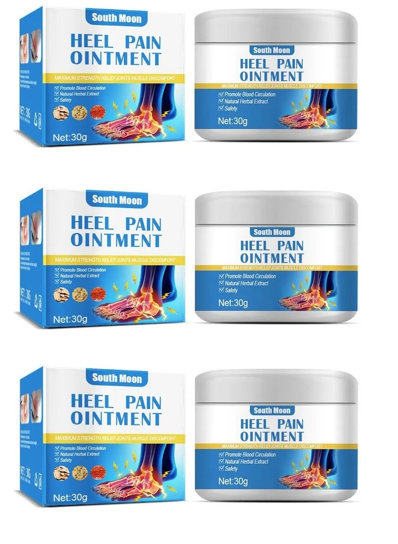 SOUTH MOON 3pcs South Moon Heel Pain Ointment Herbal Ointment Foot Heel Pain Cream Rheumatism Arthritis Pain Ointment Foot Sprain Heel Foot Bone Spurs Pain Relief Plaster Heel Pain Ointment Rheumatoid Arthritis Herbal Ointment Sprained Waist Foot Bone Spur Health Care  - Image 1