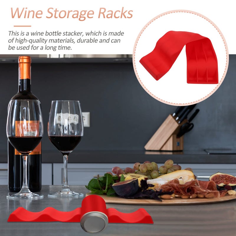 STOBAZA Creative Red Wine Holder Silicone Wine Bottle Organizer Stacking Rack Folding Design Suitable for Bar Hotel - Image 3