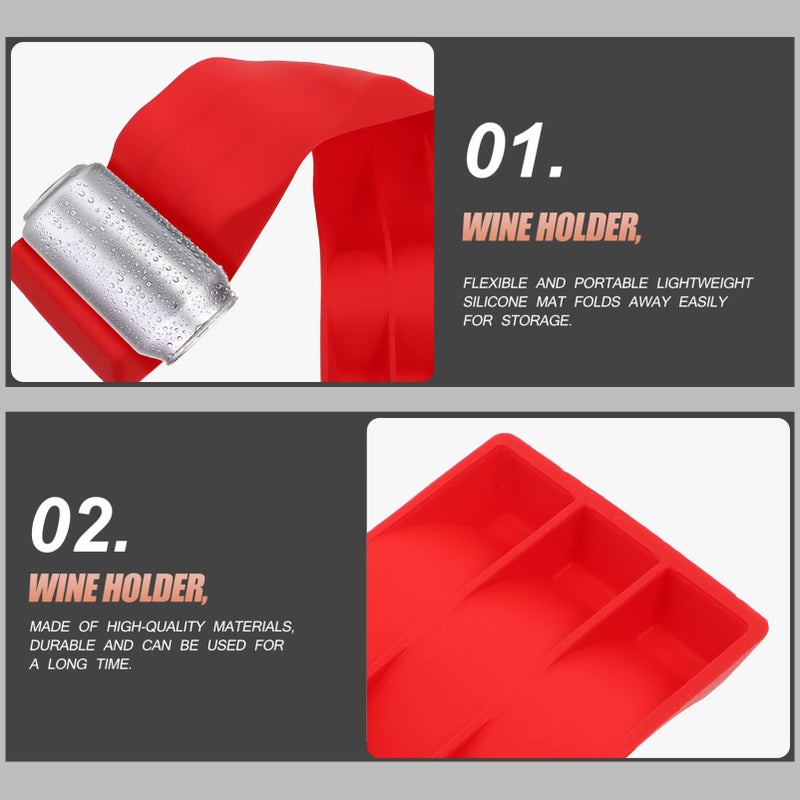 STOBAZA Creative Red Wine Holder Silicone Wine Bottle Organizer Stacking Rack Folding Design Suitable for Bar Hotel - Image 4