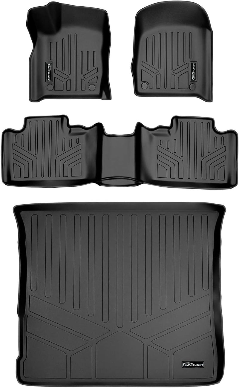 MAX LINER A0315/B0071/D0071 Floor Mats 2 Rows and Cargo Liner Set Black for 2016-2021 Jeep Grand Cherokee - Image 1