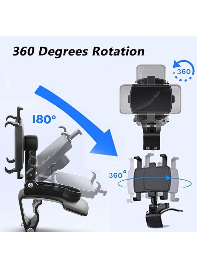 Flamingo Car Phone Mount 360 Degree Rotation Dashboard Cell Phone Holder For Car Clip Mount Stand Suitable For 4 To 7 Inch Smartphones - Image 4