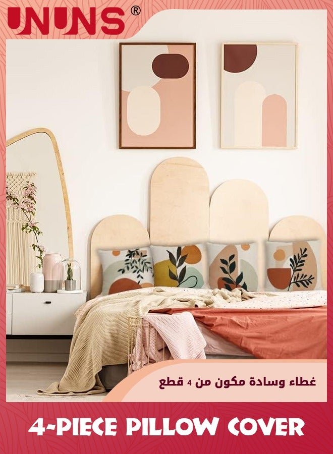 UNUNS Boho Throw Pillow Covers,Set of 4 Boho Abstract Pillow Covers,18x18inch Minimalism Geometric Throw Pillow Cover,Throw Pillows For Couch Cushion Case Home Decor - Image 5