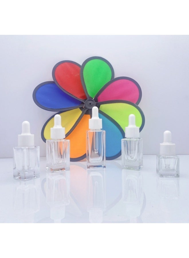 Generic - 5ml Tetragonal Essential Oil Bottle 10ml Square Essential Oil Bottle 15ml Sub-bottle 20ml Emulsion 30ml Foundation Liquid Bottle-Colour:Transparent (light Bottle)+15ml+glass+15ml+glass-Capacity:Transparent (light Bottle) - Image 1