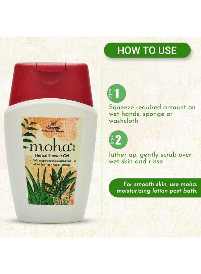 Moha: Herbal Shower & Body Wash Gel With Aloe, Tea Tree, Neem And Orange For Soft Supple And Moisturised Skin - 100Ml (Pack Of 1) - Image 4