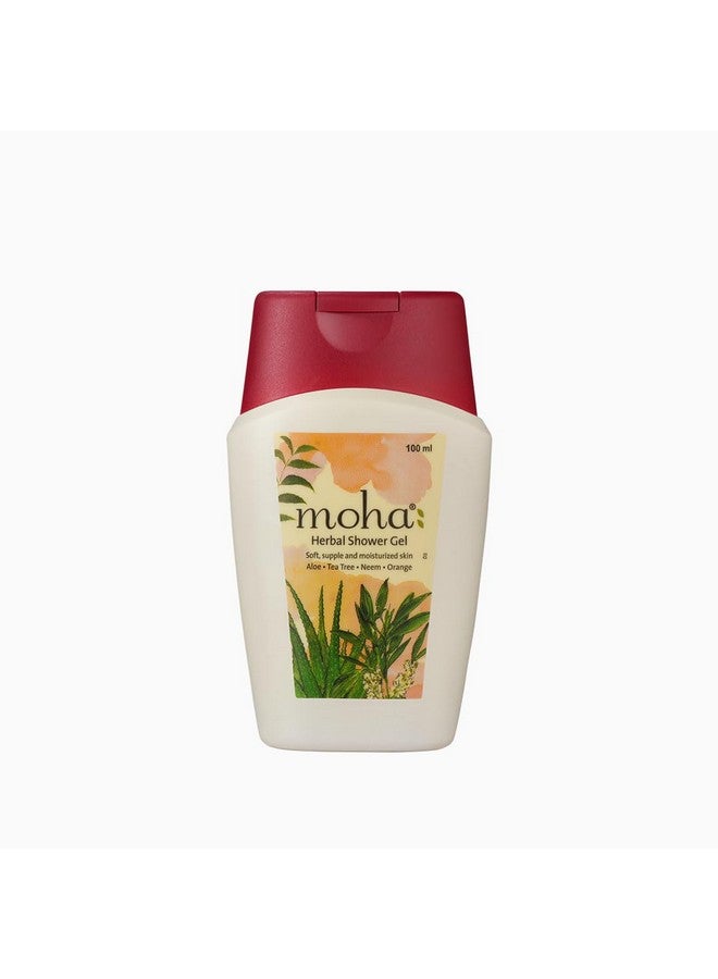 Moha: Herbal Shower & Body Wash Gel With Aloe, Tea Tree, Neem And Orange For Soft Supple And Moisturised Skin - 100Ml (Pack Of 1) - Image 1