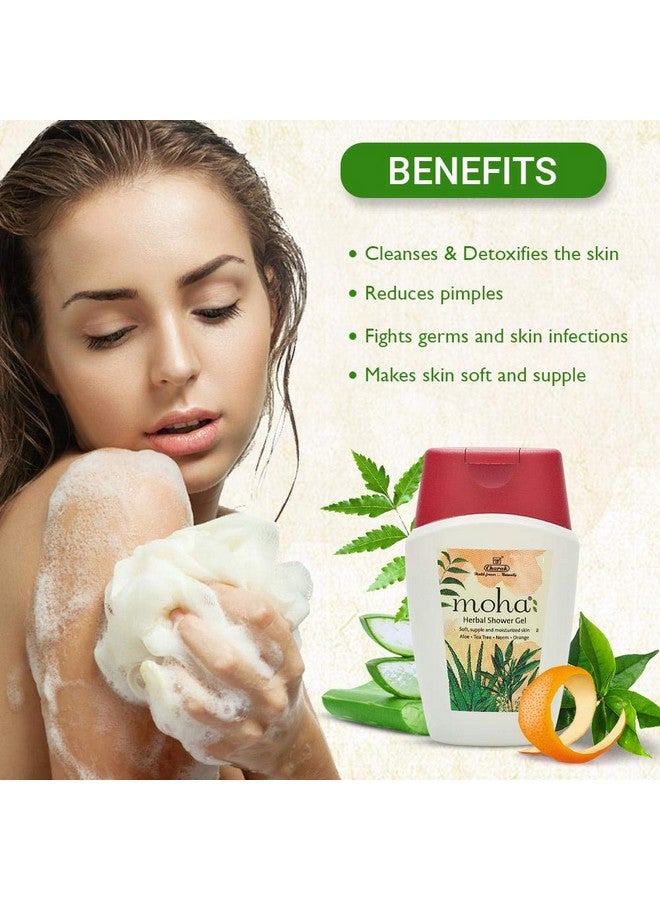 Moha: Herbal Shower & Body Wash Gel With Aloe, Tea Tree, Neem And Orange For Soft Supple And Moisturised Skin - 100Ml (Pack Of 1) - Image 5