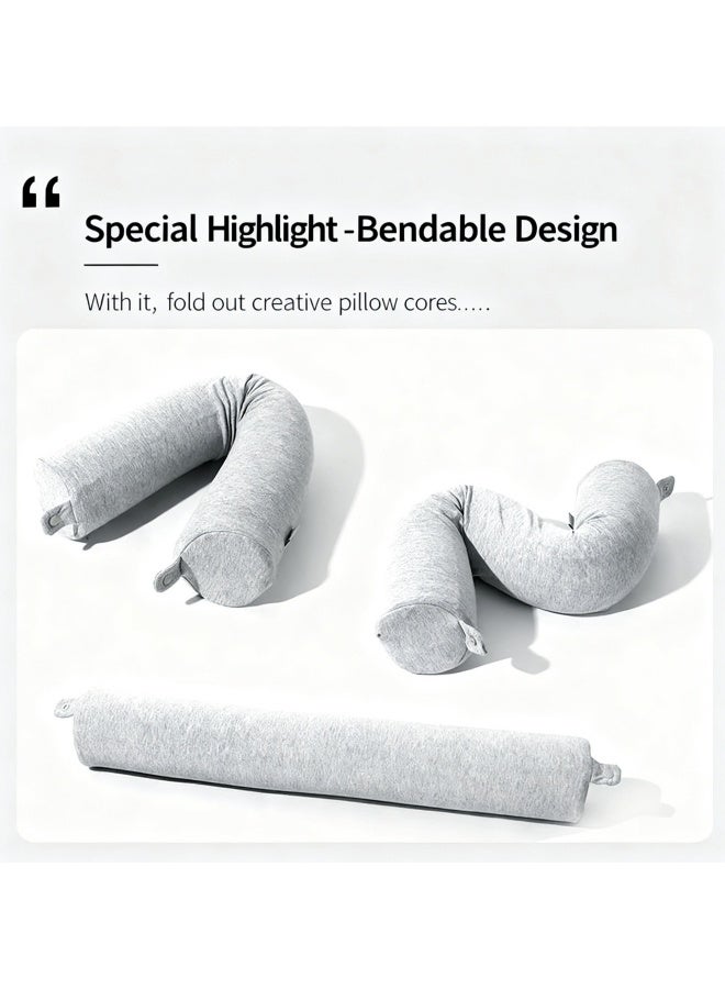 COYO Twist Memory Foam Travel Pillow for Airplanes - Travel Neck Pillow for Sleeping - Airplane Pillow for Neck Support, Chin, Lumbar and Leg - Adjustable, Bendable Neck Roll Pillow - Image 2