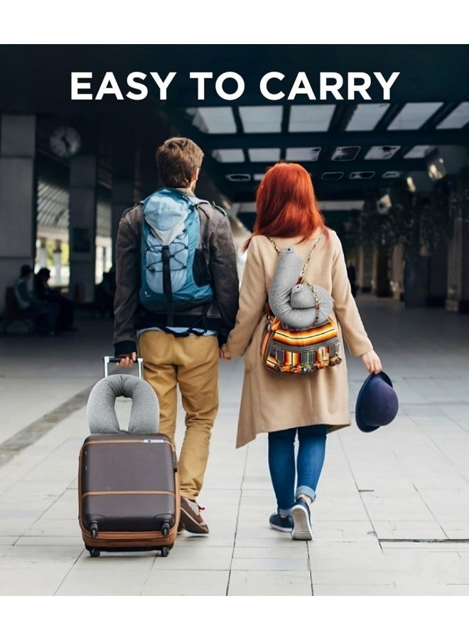 COYO Twist Memory Foam Travel Pillow for Airplanes - Travel Neck Pillow for Sleeping - Airplane Pillow for Neck Support, Chin, Lumbar and Leg - Adjustable, Bendable Neck Roll Pillow - Image 4