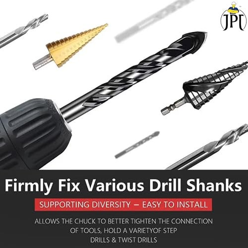 JPT Heavy Duty10MM Keyless Chuck Mount 3/8-20UNF For Reverse Forward Cordless & Electric Drill/Screwdriver Machine (Not For Angle Grinders) - Image 4