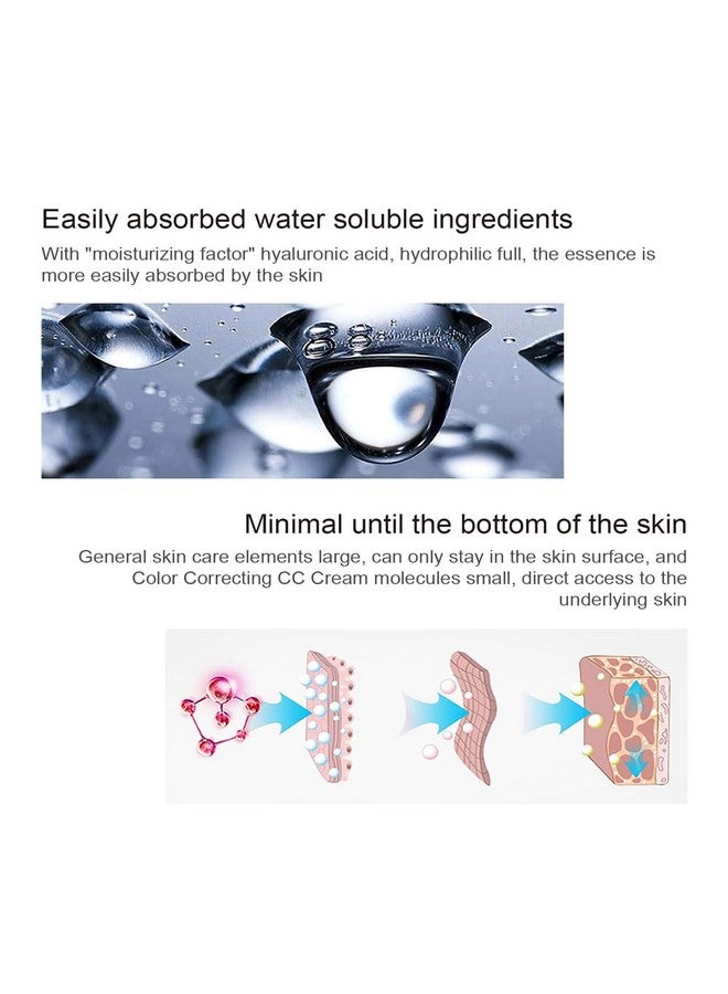 Fovcos Color Correcting CC Cream with SPF 25, Coverage Lightweight Foundation, Hydrating Serum, Even Skin Tone Makeup and Skin Care, Boost Radiance, Refine Skin Texture, Avoid Sun Damage (LightLight, 1PCS) - Image 3