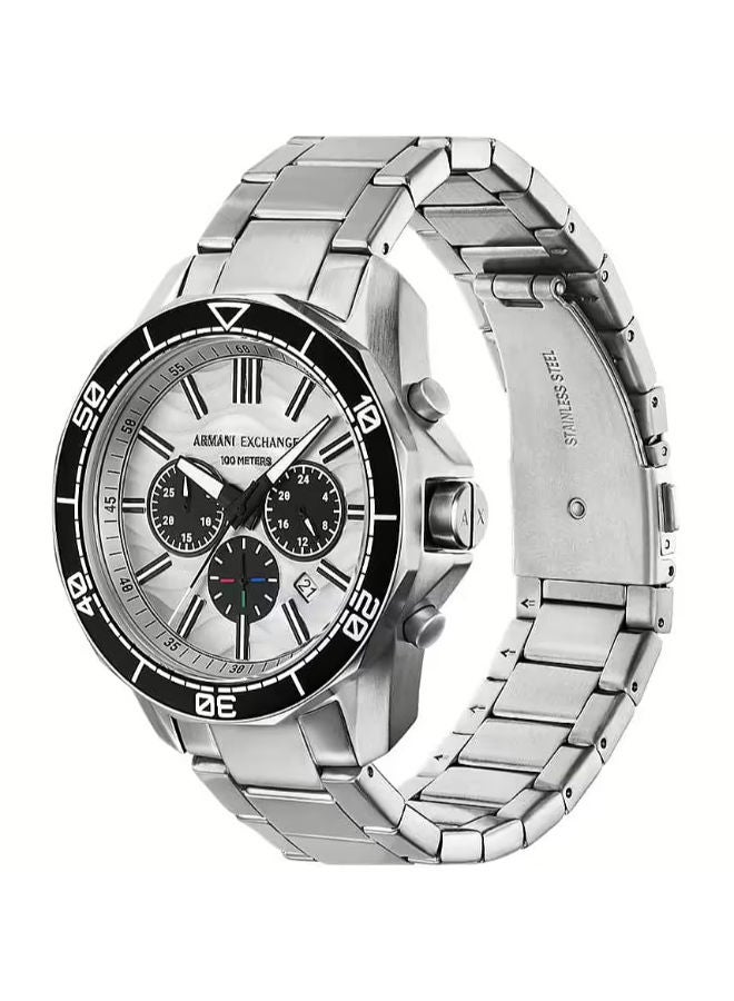سعر ومواصفات ارماني اكسشينج Men Stainless Steel Chronograph Wrist Watch AX1969 (N70338680V) على Noon EG