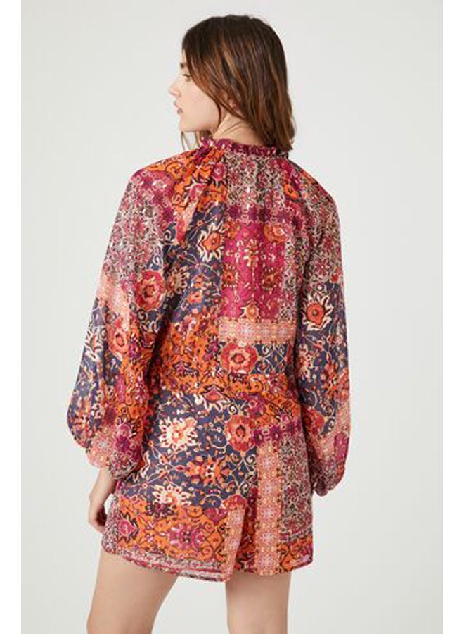 FOREVER 21 Floral Abstract Print Romper  - Image 3