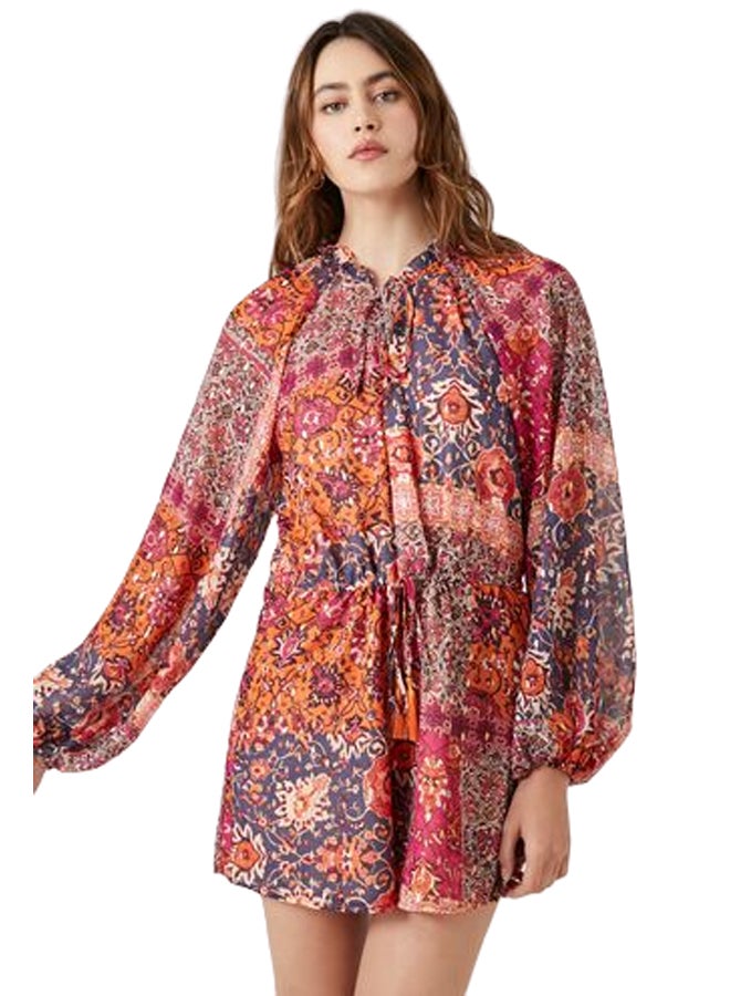 FOREVER 21 Floral Abstract Print Romper  - Image 1