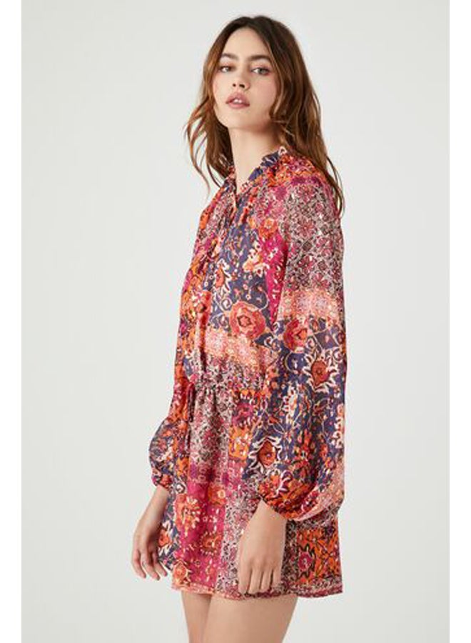 FOREVER 21 Floral Abstract Print Romper  - Image 2