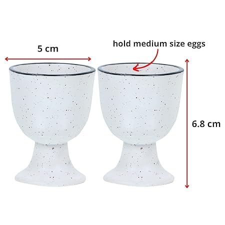 Qimacplus Elevate Your Breakfast Experience Soft Boiled Egg Holder Set Stylish Ceramic Egg Cups Perfect Housewarming Gift Set of 4 (Ivory) - Image 5