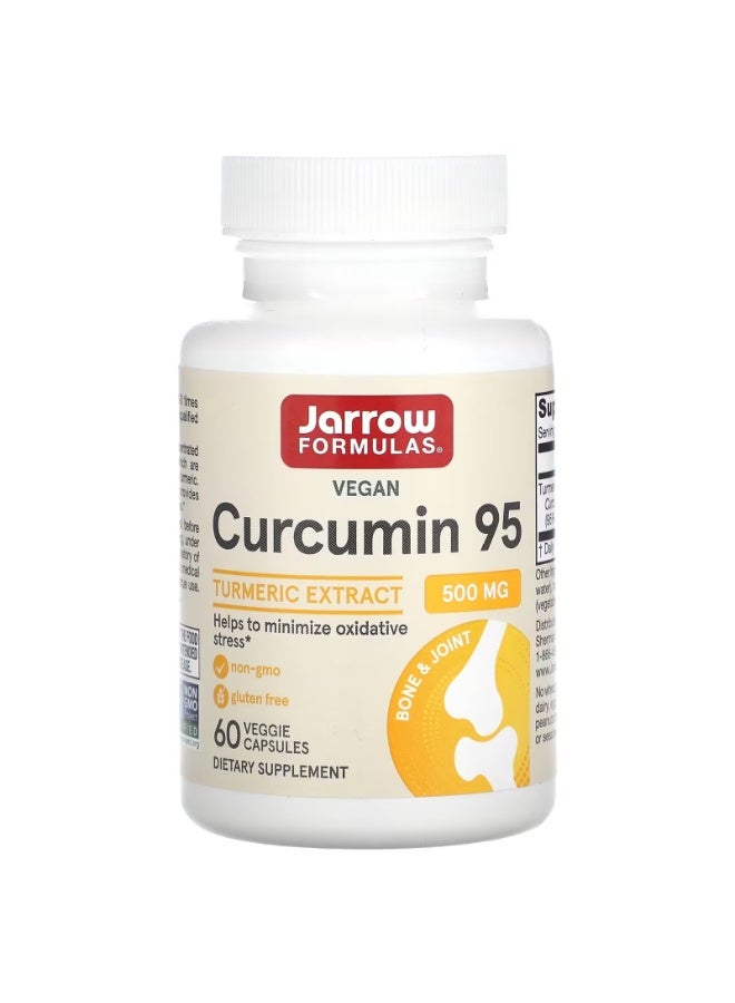 jarrow formulas Curcumin 95 Turmeric Extract 500 mg 60 Veggie Capsules