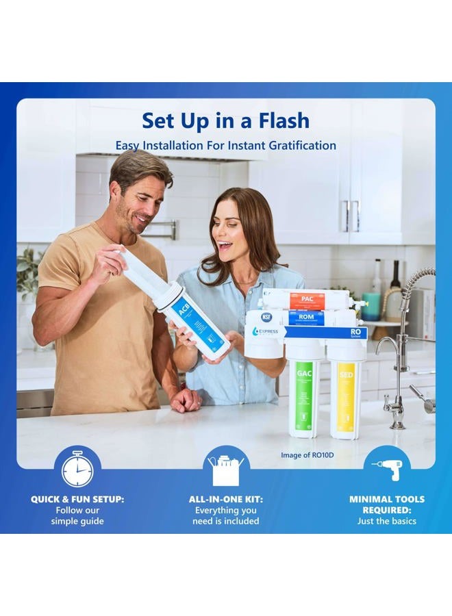EXPRESS WATER - 100GPD 6-Stage Reverse Osmosis RO DI (De-ionisation) Water Filter - RODI10D - Image 5