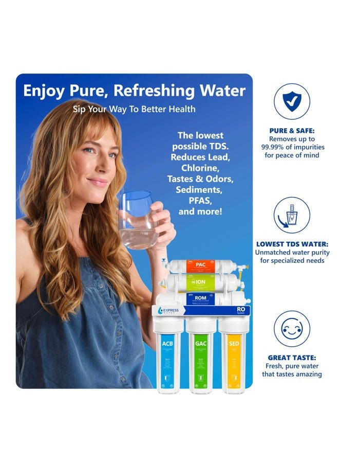 EXPRESS WATER - 100GPD 6-Stage Reverse Osmosis RO DI (De-ionisation) Water Filter - RODI10D - Image 3